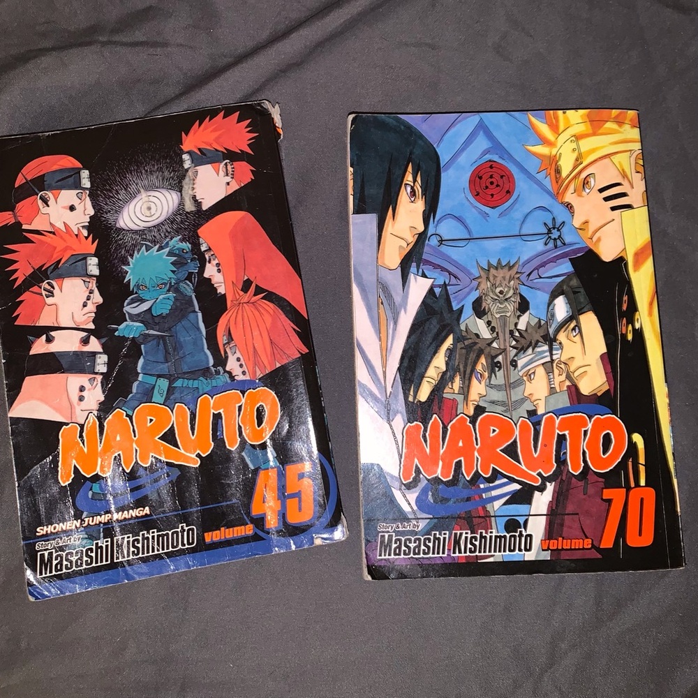 Naruto manga 45 and 70 books